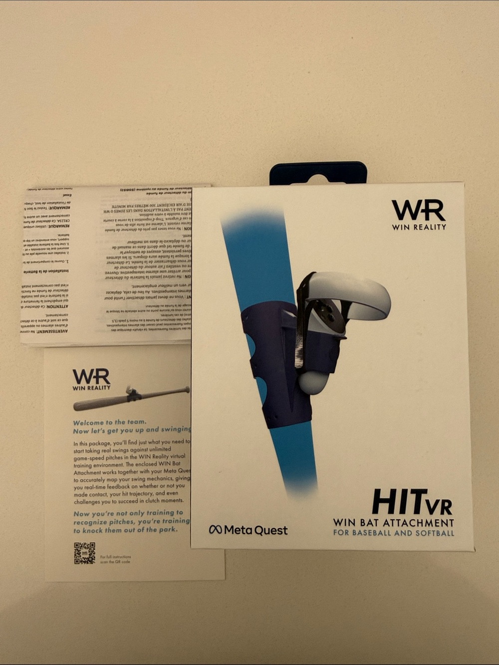 HIT VR Bat Attachment for Meta Quest - Blue